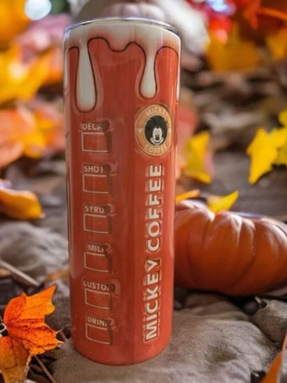 Fall Mickey Coffee Tumbler